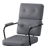 Contemporary Ergonomic Office Chair Computer PU Grey  Easy Assembly
