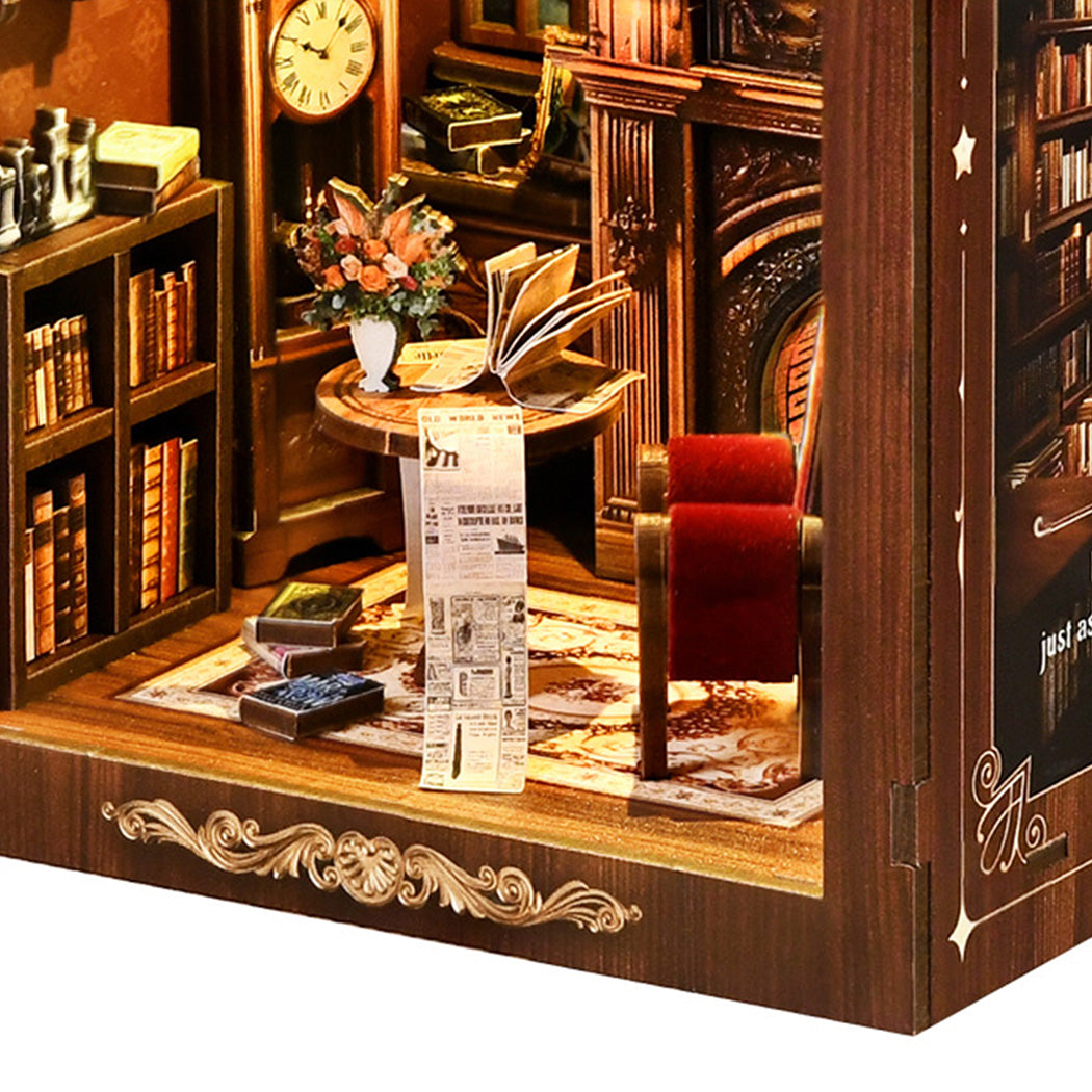 Miniature Book Nook Kit Walnut 12x11x19cm
