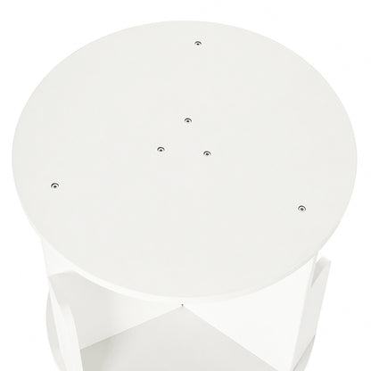 Rotating Bookshelf Corner 4 Tier White
