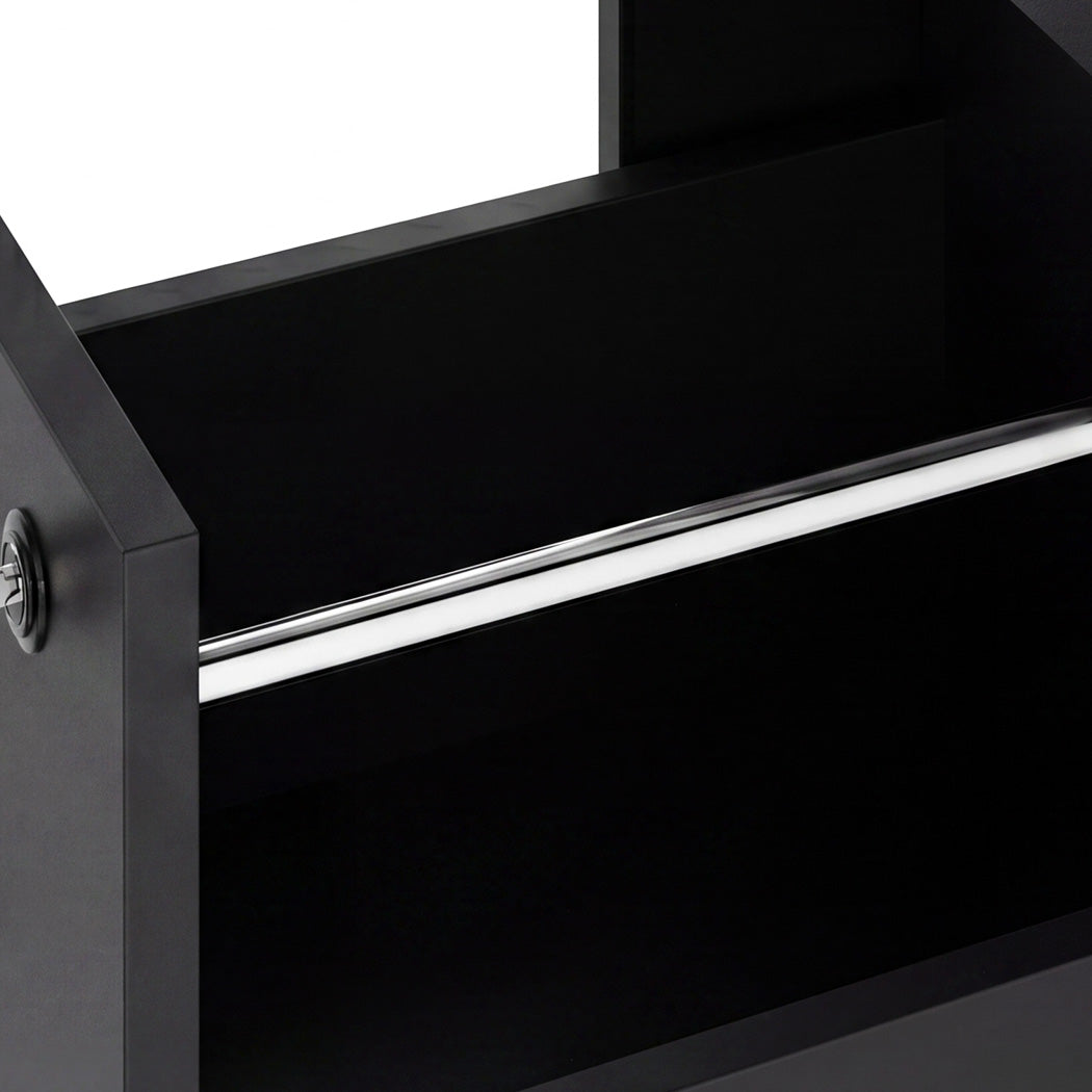 Levede File Cabinet 3 Lockable Drawers Modern Document Organiser Home Office