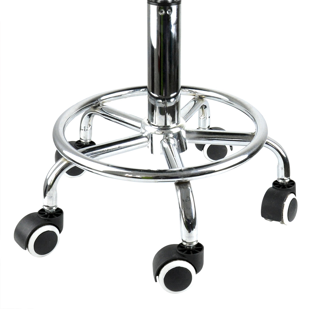 Contemporary 4x Barstool Swivel Salon Hairdressing  Wood Finish