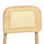 Functional Dining Chair Wood Rattan Armless Natural x6  Premium