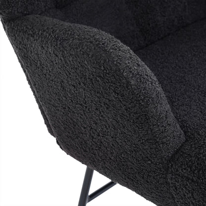 Grey Rocking Chair Fleece 67x86x95cm