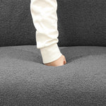 Modern Cloud Sofa 3 Seater Sherpa Fleece Beige Space-Saving Design