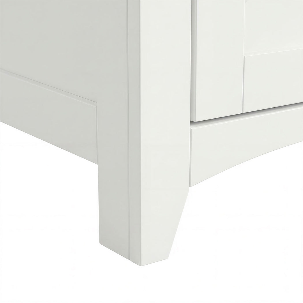 White Bedside Tables With Storage 45x40x60cm