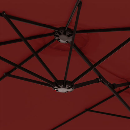 Large Red Patio Umbrella 200x380x233cm
