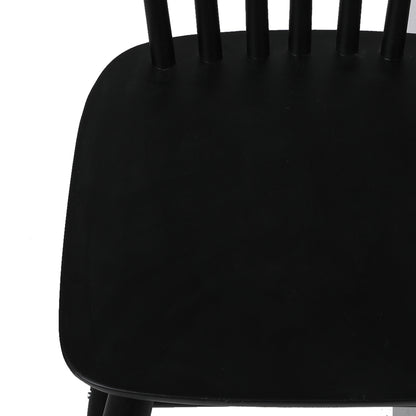 Ergonomic 4x Dining Chairs Kitchen Winsor Black  High Back Support