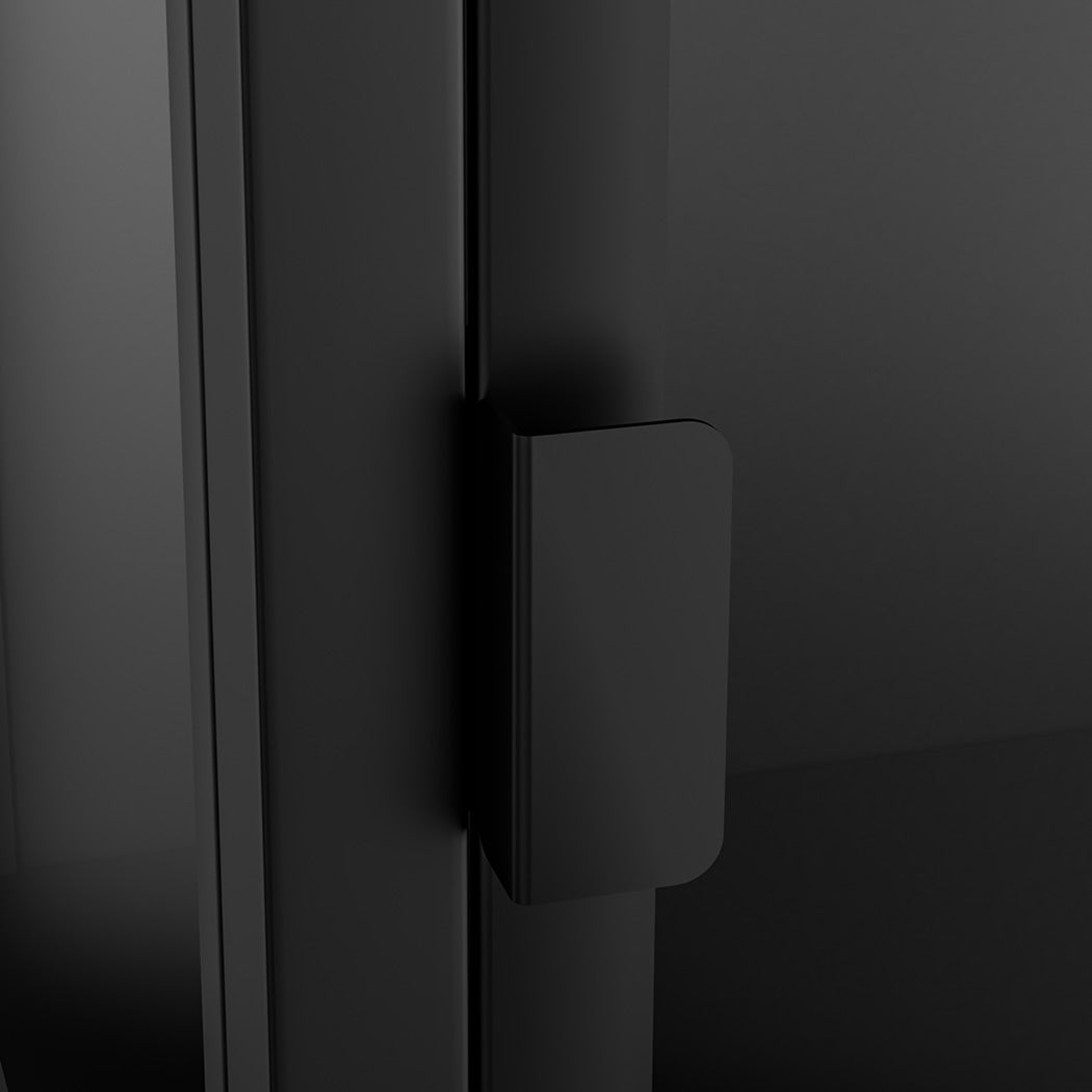 Compact Glass Display Cabinet Collections Storage  High Back Support