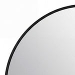 60cm Round Wall Mirror Black Frame Bathroom | HomeAndLiving