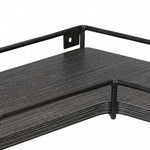 Floating Corner Wall Shelves 2 Pack Black | HomeAndLiving
