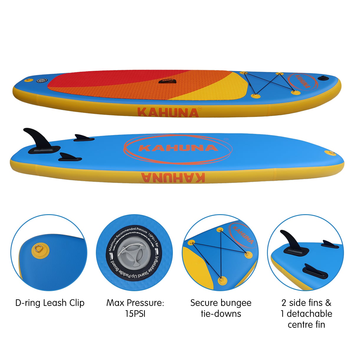 Inflatable Paddle Board Orange 305x80x15cm
