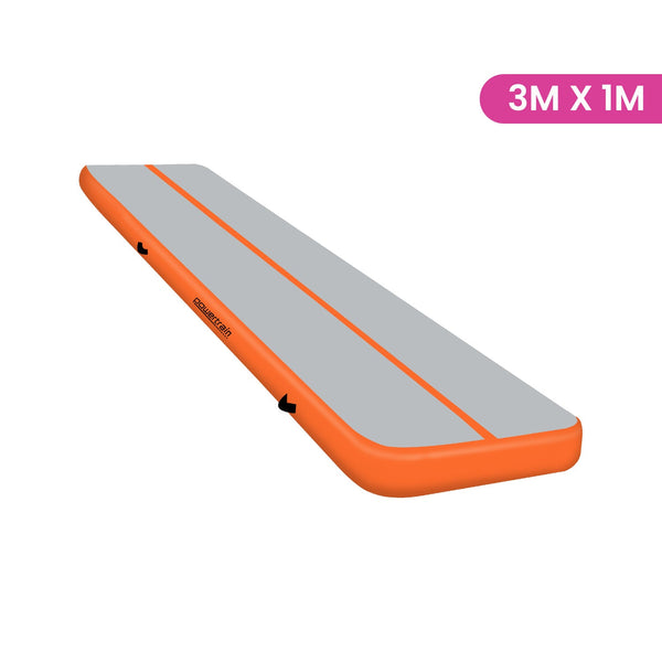  20cm Thick Inflatable Gymnastics Air Track 3m x 1m Orange