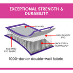 20cm Thick Inflatable Gymnastics Air Track 5m x 1m Purple