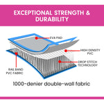 20cm Thick Inflatable Gymnastics Air Track 6m x 1m Blue