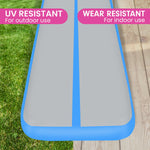 20cm Thick Inflatable Gymnastics Air Track 6m x 1m Blue