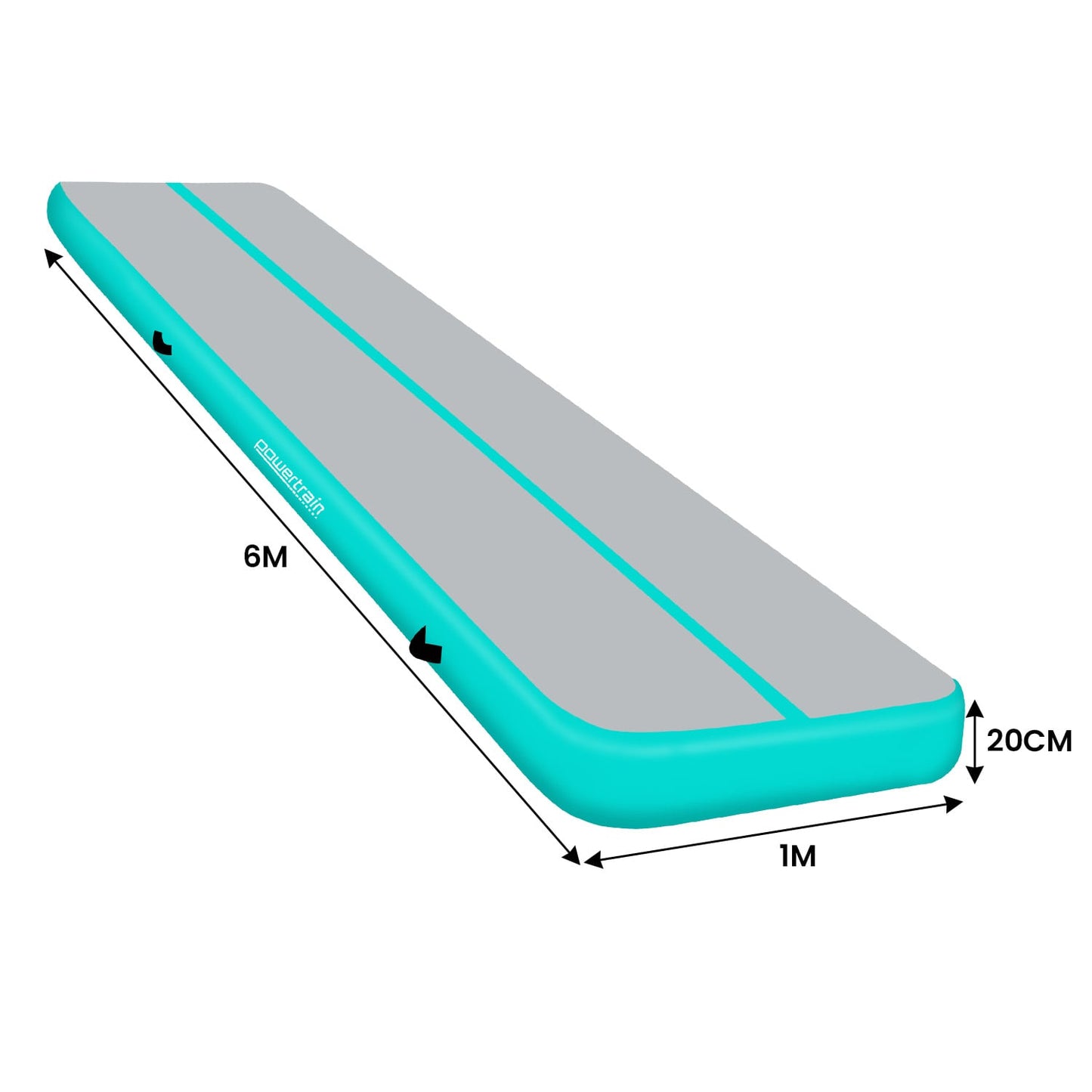 Inflatable Air Track 6m Tumbling Gymnastics Mat 20cm Green