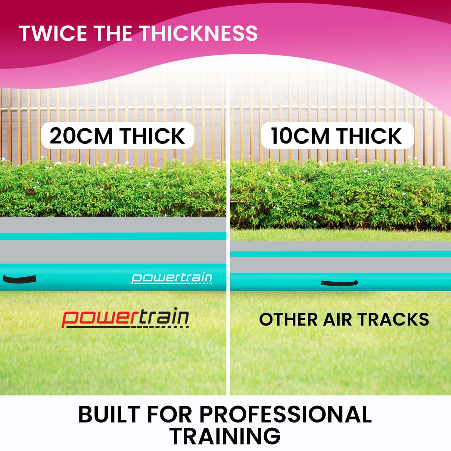 Inflatable Air Track 6m Tumbling Gymnastics Mat 20cm Green