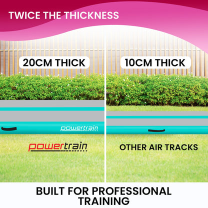 Inflatable Air Track 6m Tumbling Gymnastics Mat 20cm Green