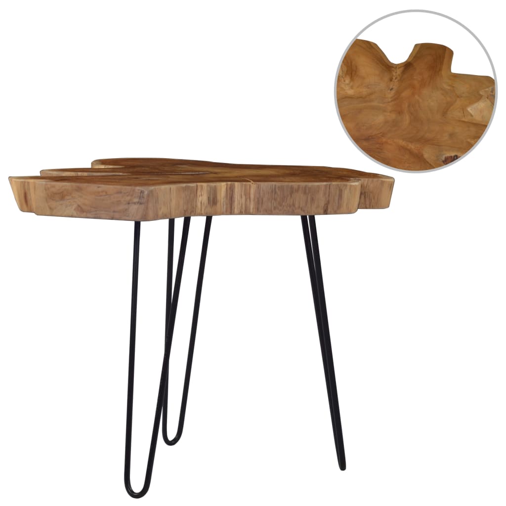 60-70x45cm Solid Teak Wood Coffee Table Living Room Table