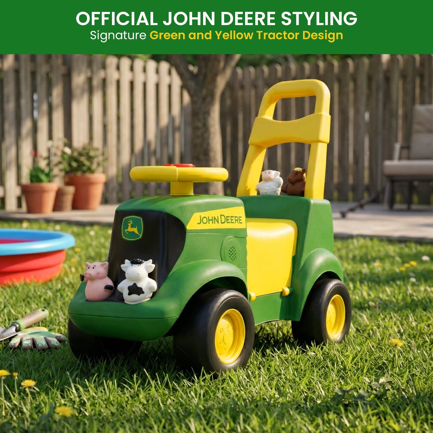 Ride On Tractor Toy With Sounds 55.9x27.9x50.8cm