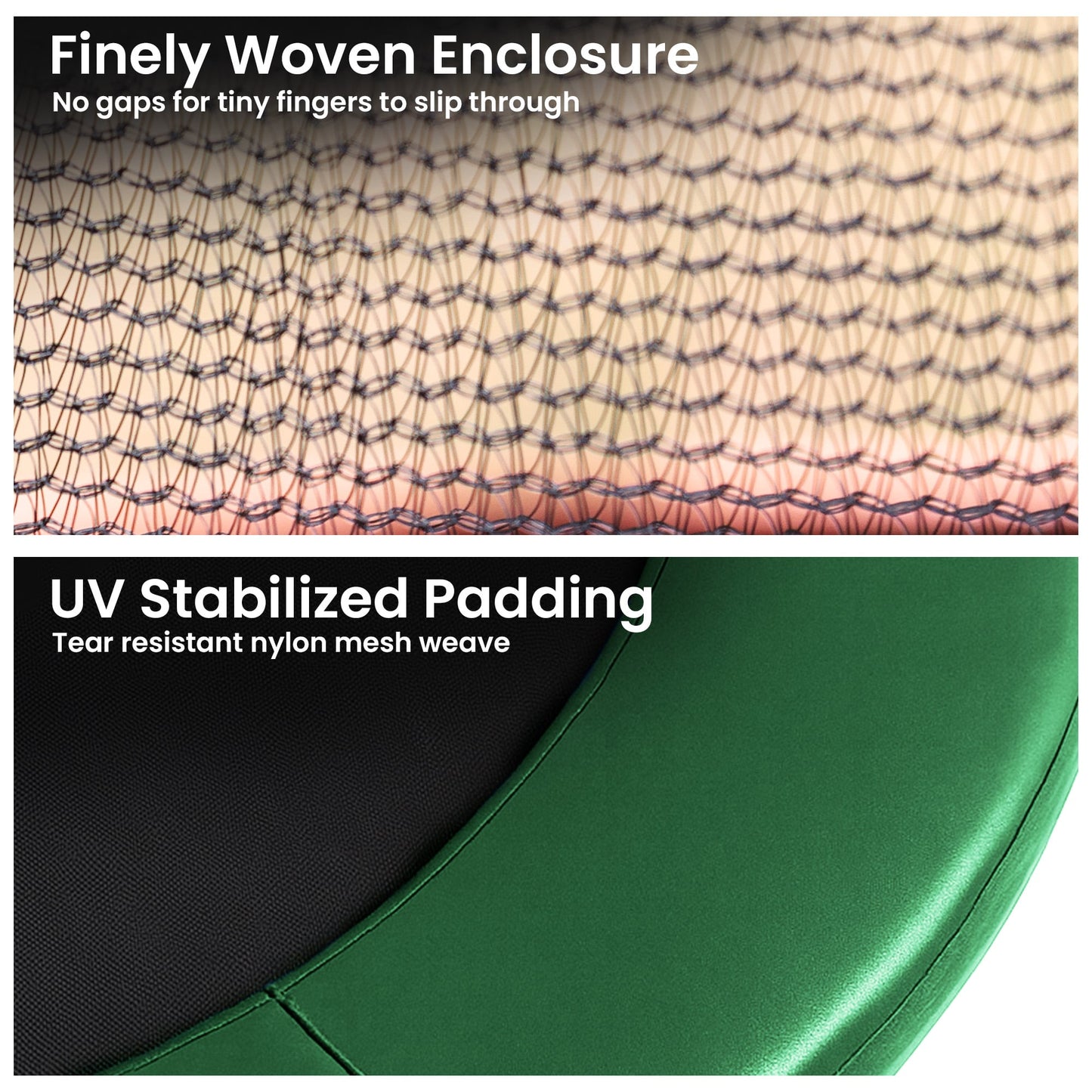Trampoline Pad Net Set Green double