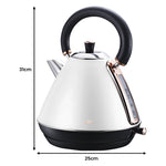 Breakfast Set White with Rose Gold Kettle, Toaster & 1.25L Espresso Machine