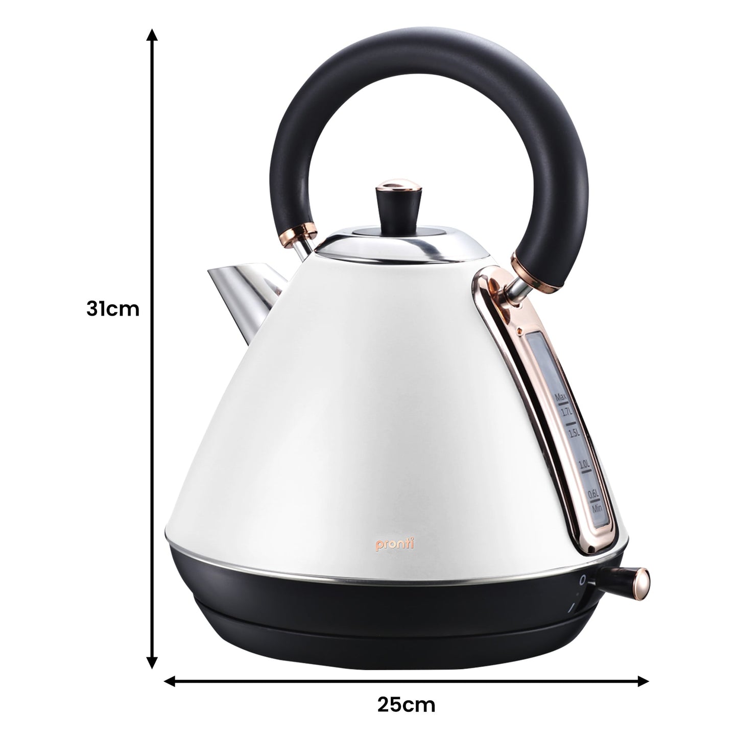 Breakfast Set Silver & Black Kettle 11x27x25cm