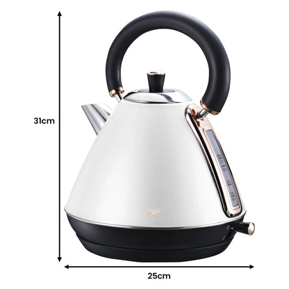 Breakfast Set Silver & Black Kettle 11x27x25cm