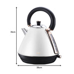 1.7L Rose Trim Collection Kettle - White