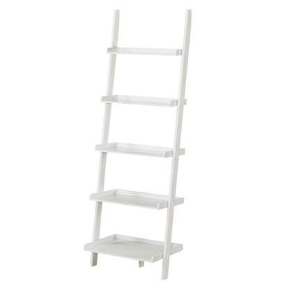  5 Tier Ladder Shelf in Crisp White Finish