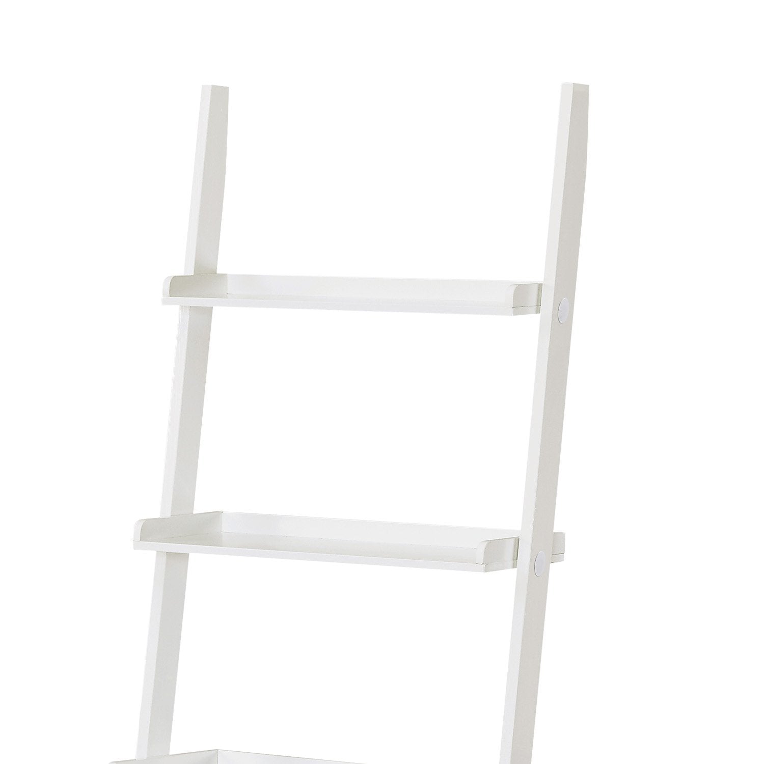  5 Tier Ladder Shelf in Crisp White Finish