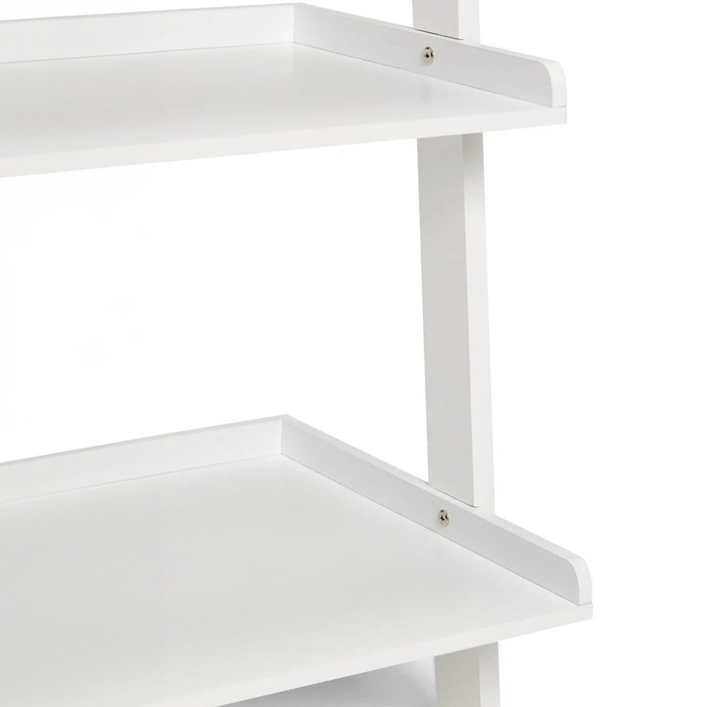 5 Tier Ladder Shelf in Crisp White Finish