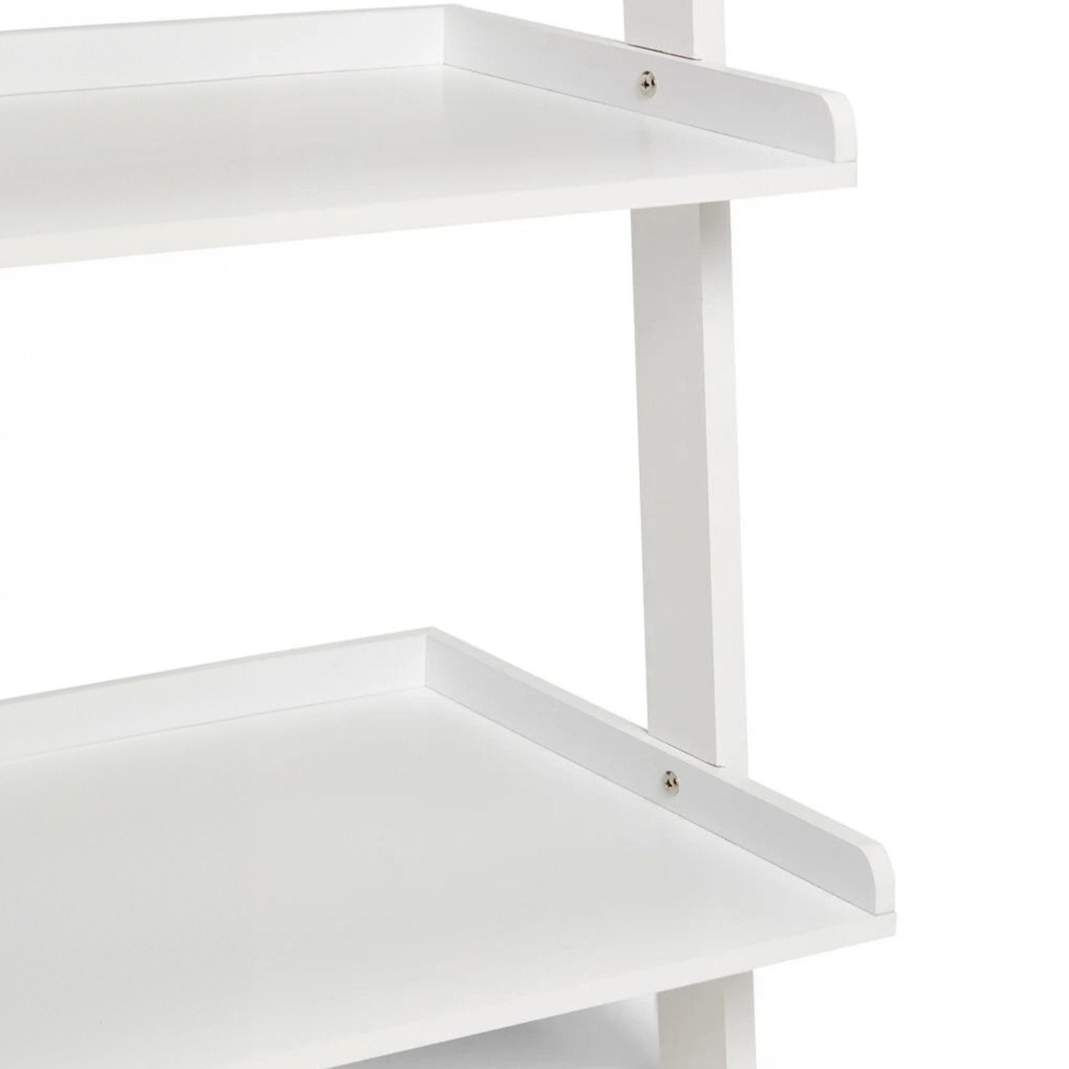  5 Tier Ladder Shelf in Crisp White Finish