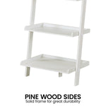 Elegant 5-Tier Ladder Shelf in White