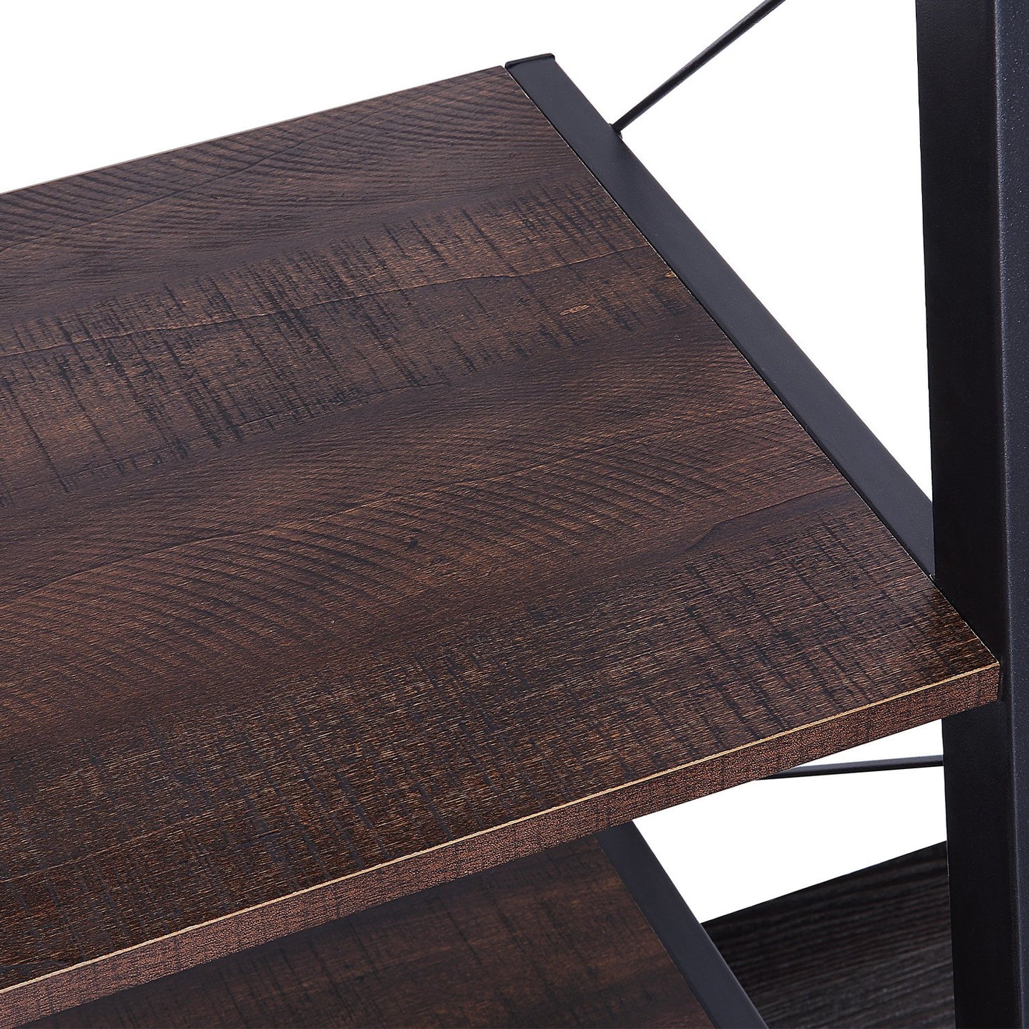  Elegant 5-Tier Ladder Shelf in Walnut