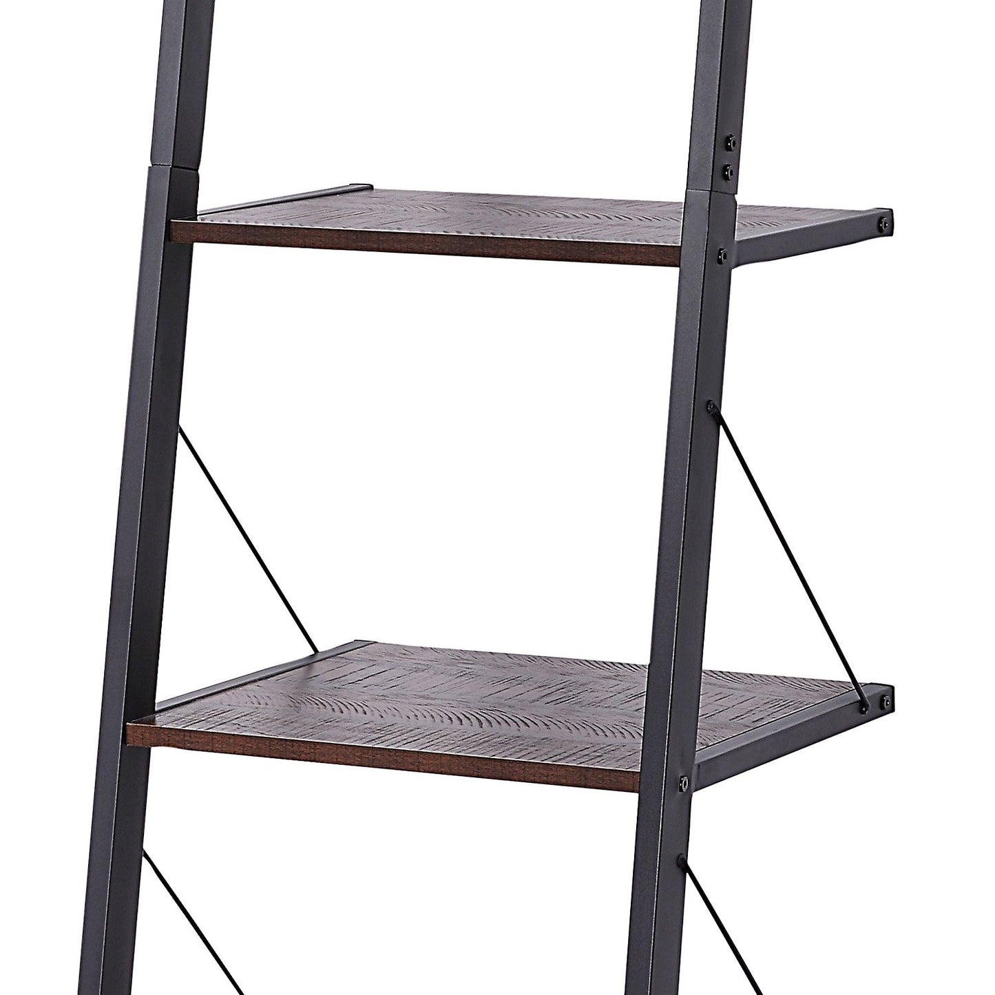  Elegant 5-Tier Ladder Shelf in Walnut