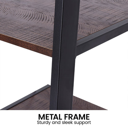  Elegant 5-Tier Ladder Shelf in Walnut