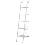 Elegant 5-Tier Ladder Shelf in White