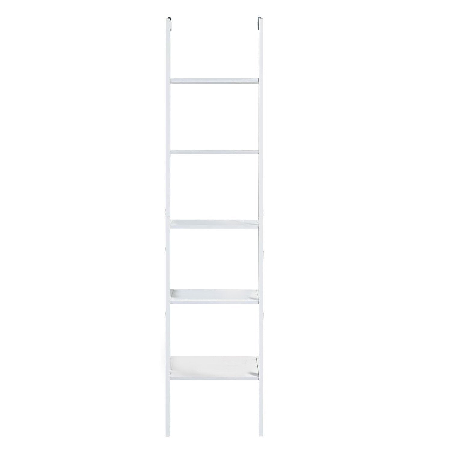  Elegant 5-Tier Ladder Shelf in White