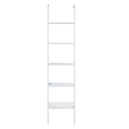  Elegant 5-Tier Ladder Shelf in White