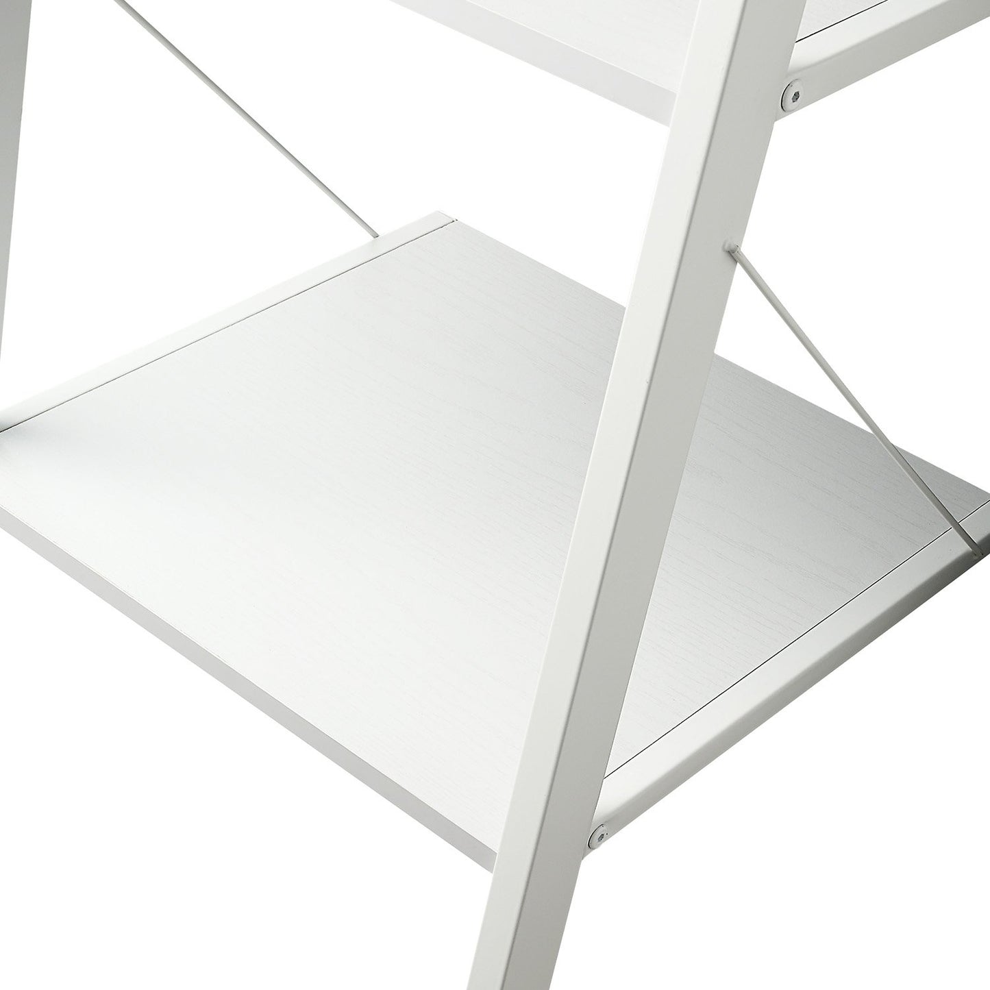  Elegant 5-Tier Ladder Shelf in White