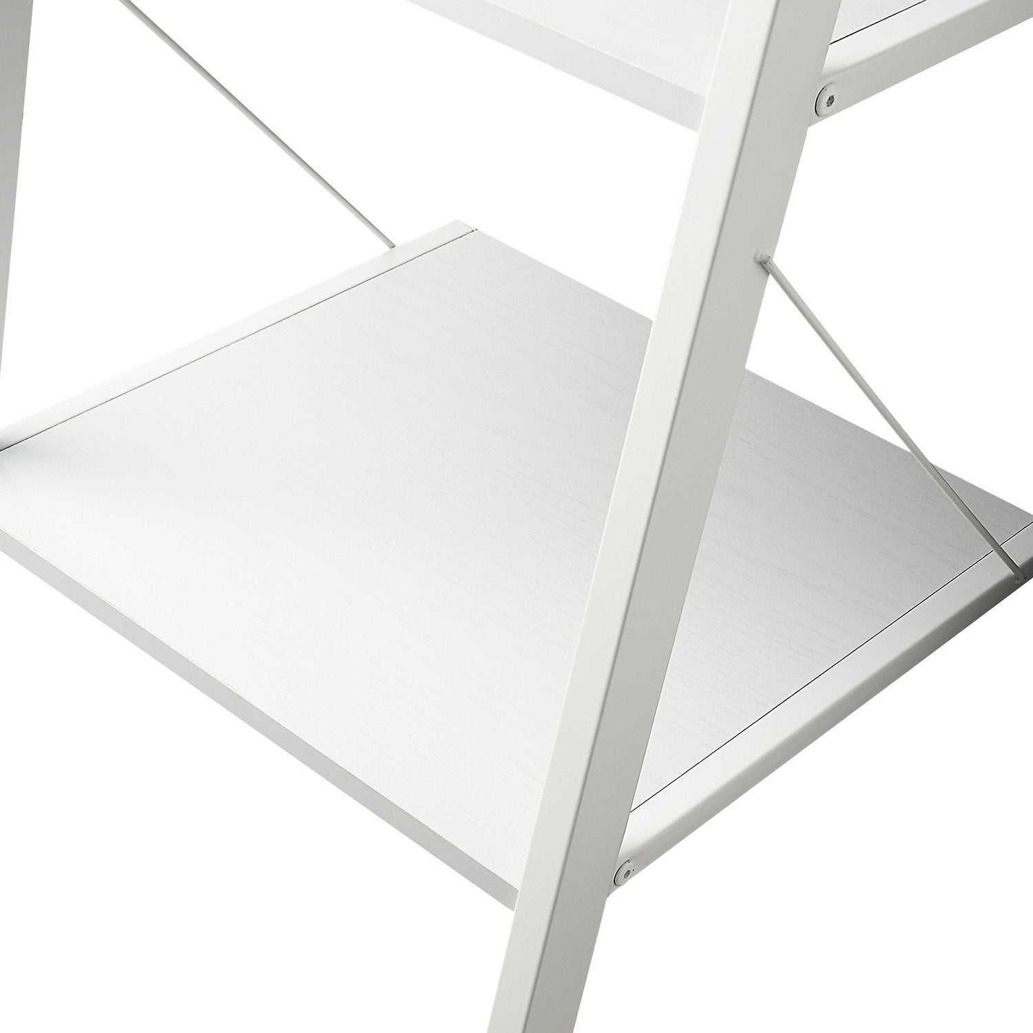 Elegant 5-Tier Ladder Shelf in White