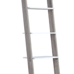 5 Tier Ladder Shelf White & Grey Oak Elegance