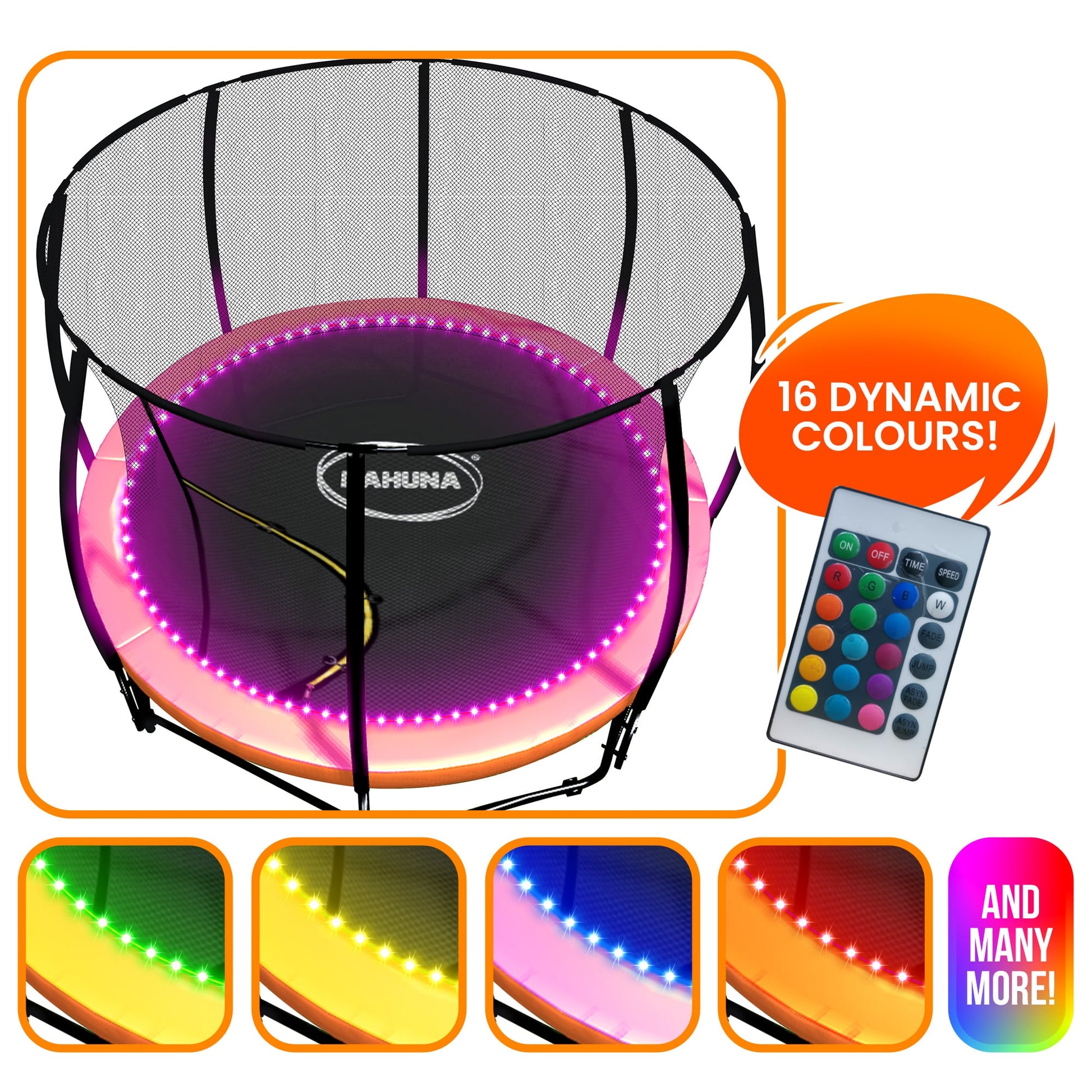 LED Kit for 68ft Trampolines Multi-Colour Smart Motion Sensor with 16 Colors