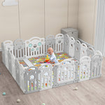 Kids Playpen Ensure Baby Safety with Toddler Fence Grey