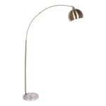 Arc Floor Lamp Antique Brass Finish with Marble Base