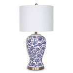 Ceramic Floral Base Table Lamp