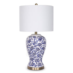 Ceramic Floral Base Table Lamp