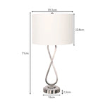 Contemporary Brilliance Nickel Finish Table Lamp