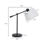 Adjustable Elegance: Black Metal Table Lamp